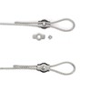 SyiXute 24 Pcs Simplex Clamps,M3 Wire Rope Clamp,Stainless Steel Single