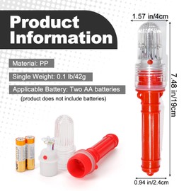 3PCS Boat Flares, Marine Flares, Waterproof Boat Safety Kit, 2025 Upgraded Emergency Signals, LED Lights Marine Emergency Kit for Fishing Nets, Buoys, Boating, Life Rafts (Red)