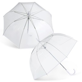 Aodaer Clear Wedding Umbrellas Bulk, 36 Inch Transparent Bubble Umbrella with Storage Box Large Dome Windproof Stick Umbrellas for Rain Wedding Bridal Party Supplies Photography Props