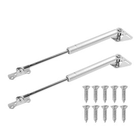2Pcs 100N Gas Strut, Slow Down Lift Stay Support, Hinge Spring for Heavy lid Gas Hinges, Soft Close Gas Pressure Spring Lift Support for Drop Down Cupboards Box Bar Kitchen Cabinet