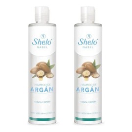 2 Shampoo Aceite Argán Sheló Humecta Repara Cabello Seco