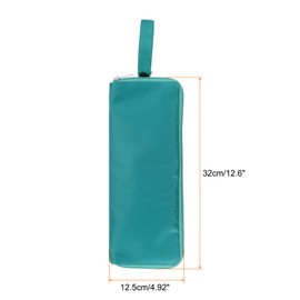 sourcing map Umbrellas Bag Carry Bag 4.9"x15" Portable Reversible Wet Umbrella Sleeve Folding Cover Waterproof Pouch Case for Storage Travel Home, Blue Green