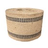 Black Stripe Jute Webbing for Upholstery and Crafts, 3.5 Inches