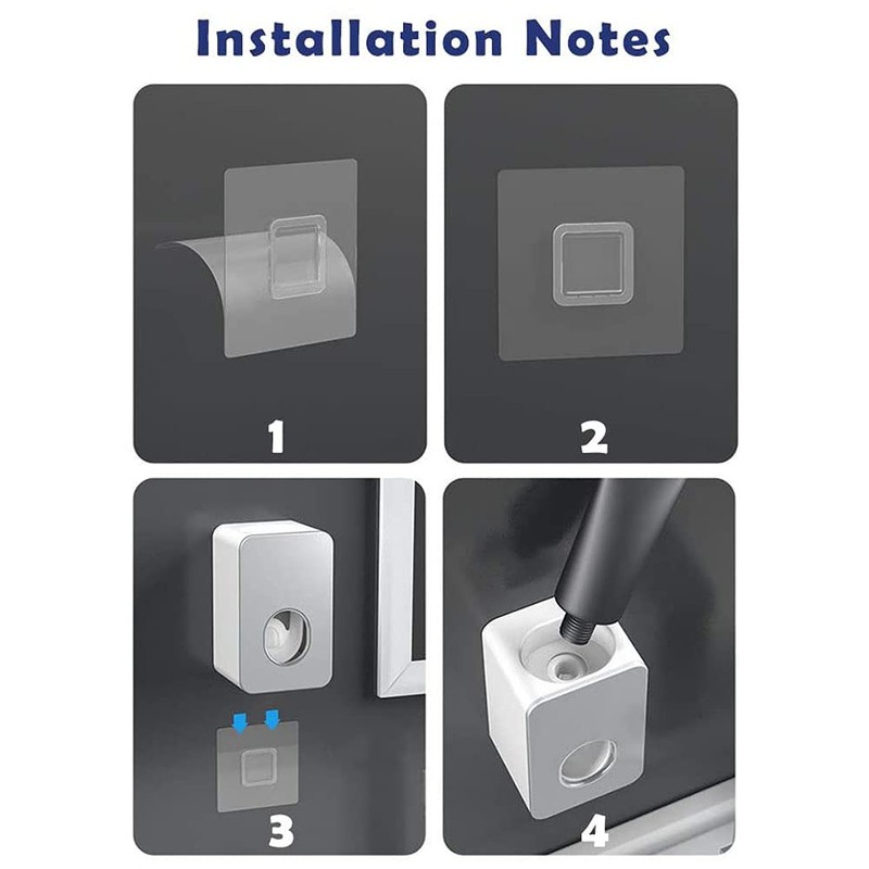 Toothpaste Squeezer Holder, 2 Pieces Automatic Toothpaste Squeezer, Wall Mounted