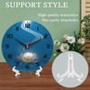 AZCXOIC Lotus Wall Clock Blue Clocks for Living Room Wall