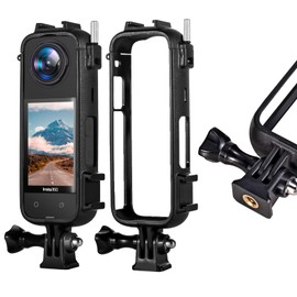 MotuTech Multi-Function Frame for Insta360 X4 Frame Protective Case Cage 2 Cold Shoe Claw Bracket Bracket 1/4 Inch Accessories (Plastic)