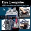 WLACK AND BHITE Heavy Duty Clear Backpack with Mesh Organizer,