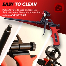 ixirpro Mega Professional Expanding Foam Spray Gun (4 Insulation Guns + 36 Extenders) PU Insulating Applicator Heavy Duty Metal Body Dispensing Foam Gun Suitable for Caulking, Filling, Sealing