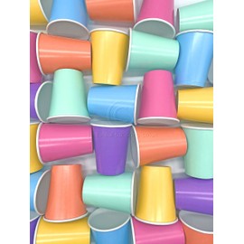 Beautiful Balloons Pastel Rainbow Paper Party Cups x 35 cups