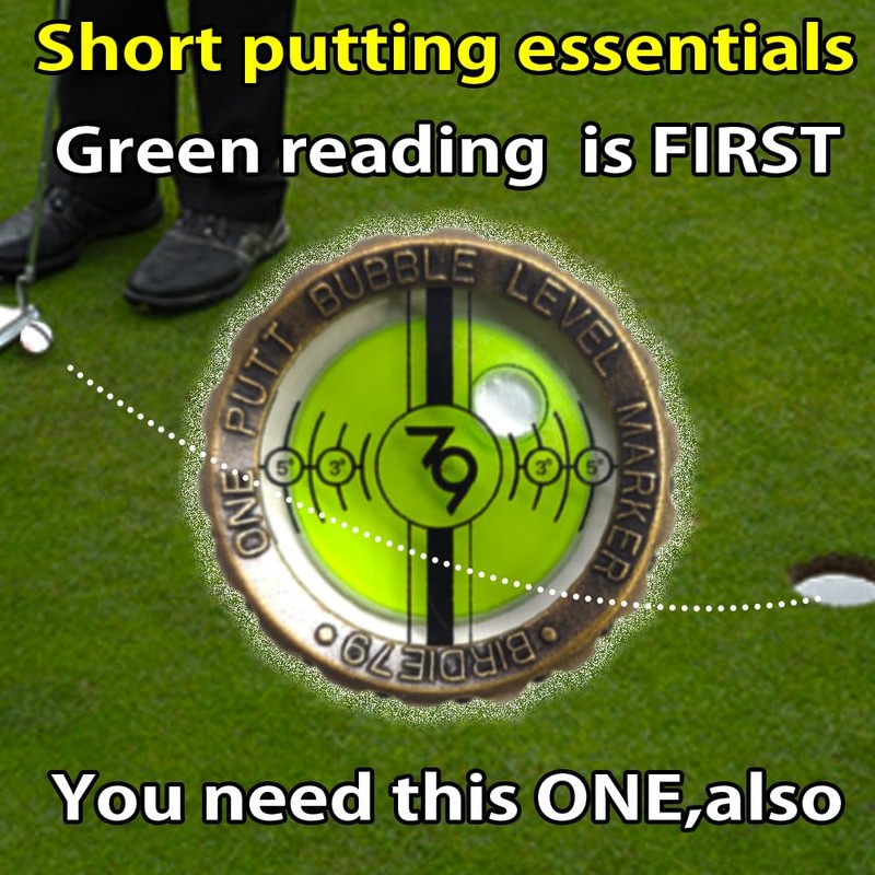BIRDIE79 SlopeMaster ProGreen Reader Within 1.5M(4.9feet)- Golf Hat Clip Ball