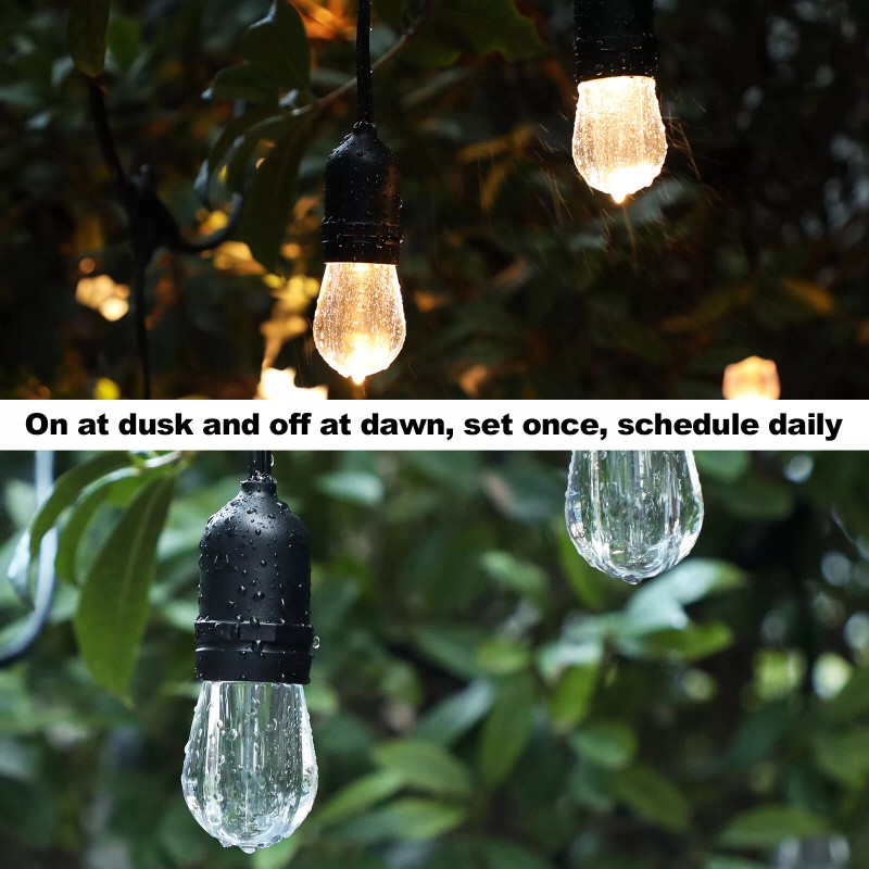 DEWENWILS Outdoor Light Sensor Timer with Remote Plug in Outlet