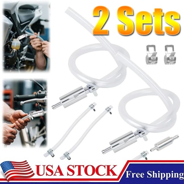 Unbranded/Generic 2x Car Motorcycle Clutch Brake Bleeder Hose One Way