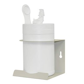 Disposable Wipe Dispenser -Holds one Canister of Wipes Keyholes for Wall mounting Quartz Beige Powder-Coated Aluminum. Dims: 16"L x 12"W x 12"H. Made in The USA