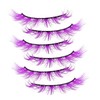 TOVINANNA 3pairs Multi-color Eyelashes Dense Makeup Extensions for for Festivals