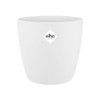 elho Brussels Round 22 - Flower Pot for Indoor - 100% Recycled Plastic - Ã 22.3 x H 20.6 cm - White/White