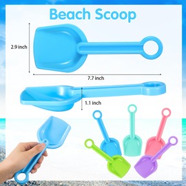 Rotatingpals 24 Pcs Sand Shovels 7.7 Inches Beach Shovel Mini Sand Toys Plastic Shovel Colorful Sand Scoops for Digging Shoveling Gardening Outdoor Activities Party Favors, 5 Colors