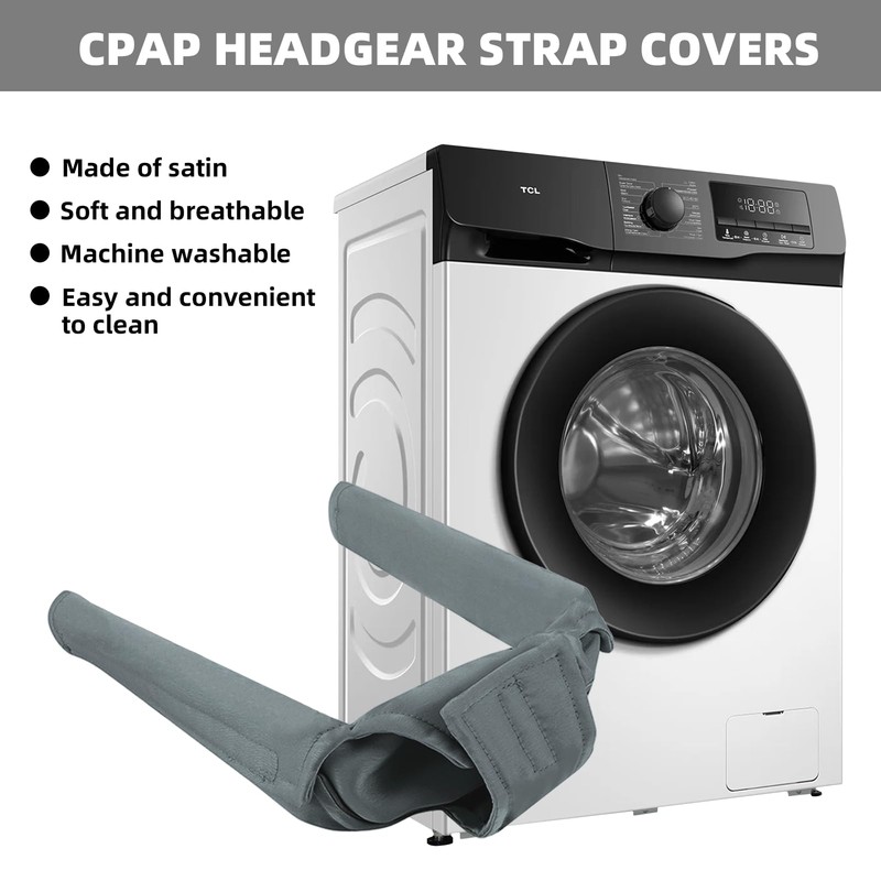 Silk CPAP Neck Pad for CPAP Headgear, Gray CPAP Strap