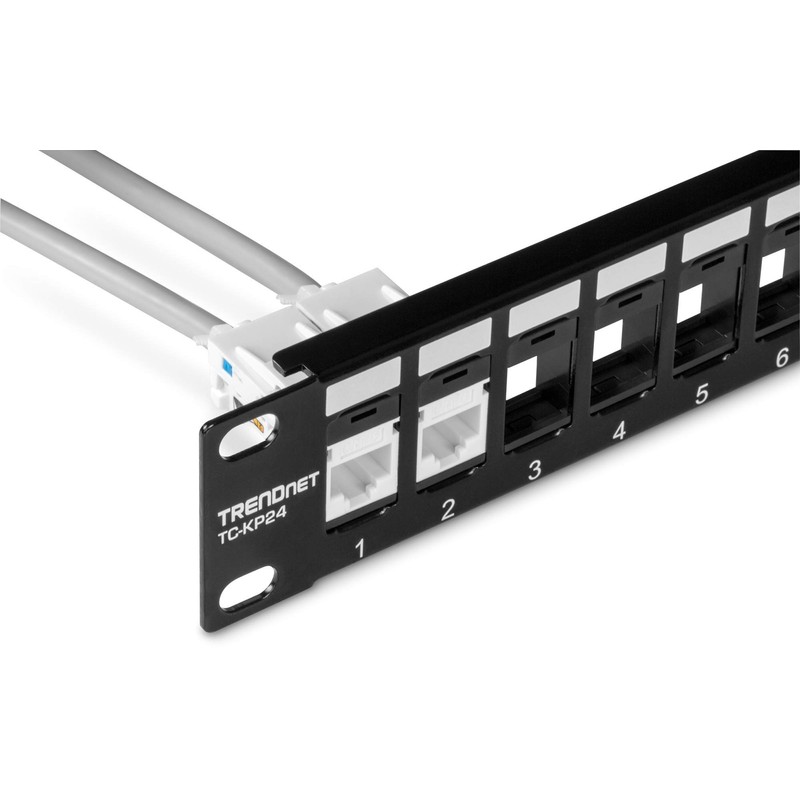 TRENDnet Cat6 Keystone Jack, 25-Pack Bundle, 90° Angle Termination, Compatible