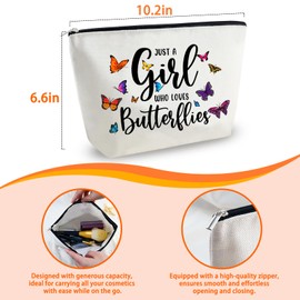 Butterfly Gifts for Women Adults Butterfly Makeup Bag Butterfly Bag Butterflies Gift Bag Butterfly Purse Butterflies Lovers Cosmetic Bag Butterfly Themed Gifts Butterfly Stuff Butterfly Gift Bags