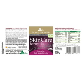 SkinCare formula according to Dr. Michalzik special formula with hyaluronic acid lycopene and biotin without additives - from Biotikon