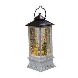 Kurt S. Adler Kurt Adler 10-Inch Battery-Operated LED Deer and Tree Musical Motion Table Piece, Multi