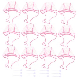 minkissy 12pcs Highlighter Hat Crochet Tipping Cap Hair Color Caps Salon Hair Coloring Dye Cap Diy Highlight Cap Hair Coloring Hat Hair Dye Cap Pe Baking Oil Clamshell Hook