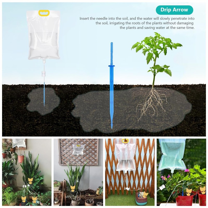Flintronic Pack of 6 3.5 L Plant Watering Drip Irrigation