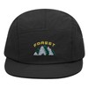 Clakllie Caps Short Brim Nylon 5 Panel Cap Flat Brim