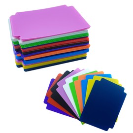 BMZXCH Pack of 100 Standard Size Card Dividers Plastic, 10 Colour Card Sorting Tabs, Card Dividers, Trading Card Dividers Cards for Games, Sports Storage Boxes, Folders (95 x 70 mm)