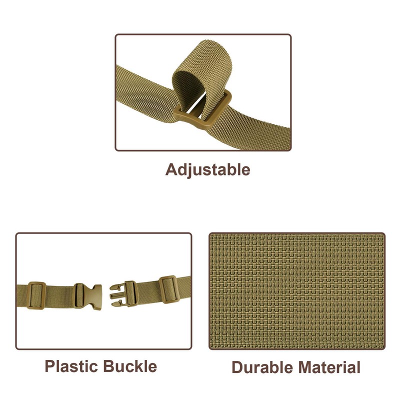 MAGARROW 65" 1.5" Utility Straps with Buckle Adjustable, 4-Pack (Tan