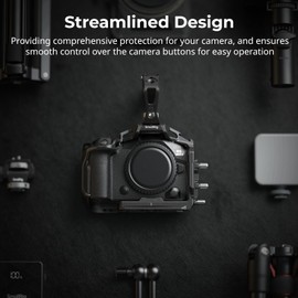 SmallRig Black Mamba Camera Cage Kit for Canon EOS R5 Mark II with Top Handle and Dedicated Cable Clamp, Aluminum Alloy Camera Rig with HawkLock Cold Shoe, 1/4''-20 & 3/8''-16 Threaded Holes - 4976