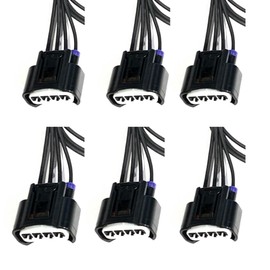EDS New Pigtail Harness 90980-11885 9098011885 Ignition Coil Plug Connector F for Camry Corolla Highlander TC XB Vibe Prizm (Pack of 6)