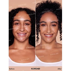 SHEGLAM Skinfinite Hydrating Foundation Flawless Dewy Foundation Hydrating Coverage Invisible Pore Concealer Pore-less Non-Greasy Lightweight Natural Soft Liquid Foundation-Almond