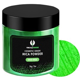 Grass Green Mica Powder for Epoxy Resin 56g / 2oz. Jar - Techarooz 2 Tone Resin Dye Color Pigment Powder for Lip Gloss, Nails, Colorant for Slime Bath Bombs Soap Making & Polymer Clay