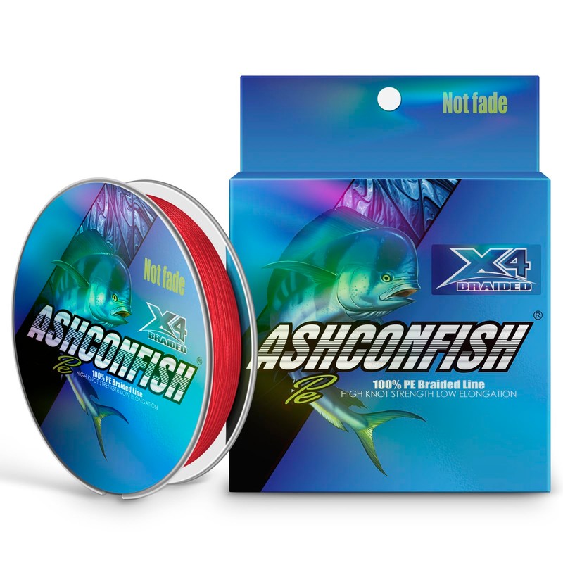 Ashconfish PE Line, Non-Fading, PE 150M, Red (0.4, 0.6, 0.8,