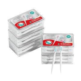 Mini Brushes-Disposable Toothbrushes with Double Cleaning Beads Toothpaste and Pick for Work or Travel, 20 Count-Mint Flavor（Pack of 1） - Color: Mint Flavor（Pack of 5）