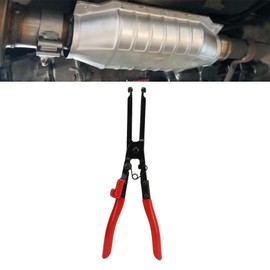 Exhaust Pipe Clamp Removal Tool, Anti Slip Sleeve Carbon Steel Exhaust Pipe Clamp Pliers for Car Maintenance