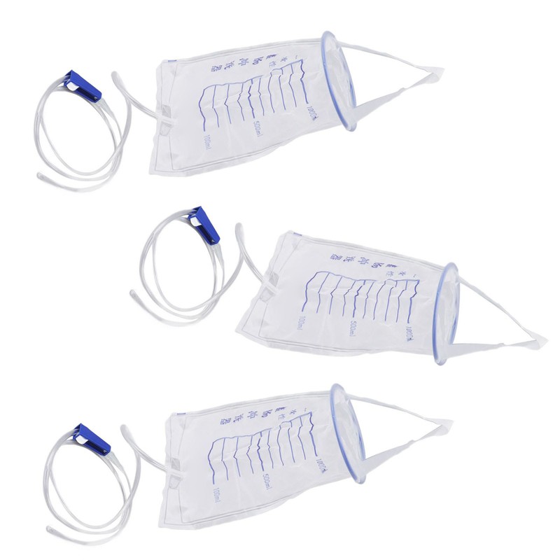 10PCS Enema Bag Set 1000ML Silicone Reusable Hangable Enema Cleaner