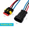 HYAT 3 Sets Car Waterproof Electrical Connector,18 AWG 3 pin