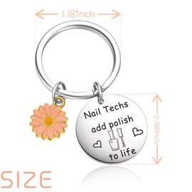 OWHOMS Manicurist Keychain Nail Artist Gifts Nail Salon Keychain Nail Tech Inspired Gifts For Nail Technician Keychain Nail Stylist Gifts For Colleague Gift Manicurist Thank You Keychain