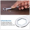 uxcell 3pcs 6mm Thin Combination Wrench with Offset 6-Point End