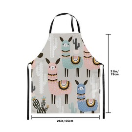 Homewish 3D Dog Print Apron for Adults Boys Girls Cute Corgi Golden Retriever Chef Apron, Pink Green