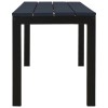 vidaXL Patio Bench 43.3" Steel and WPC Black