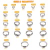 AKIHISA 420Pcs 20 sizes Single Ear Hose Clamps, 7-28.6mm 304