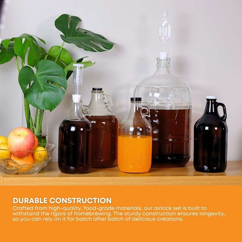FastRack 4-Pack 1G Clear Glass Jugs with Polyseal Caps, 6.5G