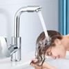 Bathroom Faucet, Swivel hot and Cold Water Faucet, Double hot