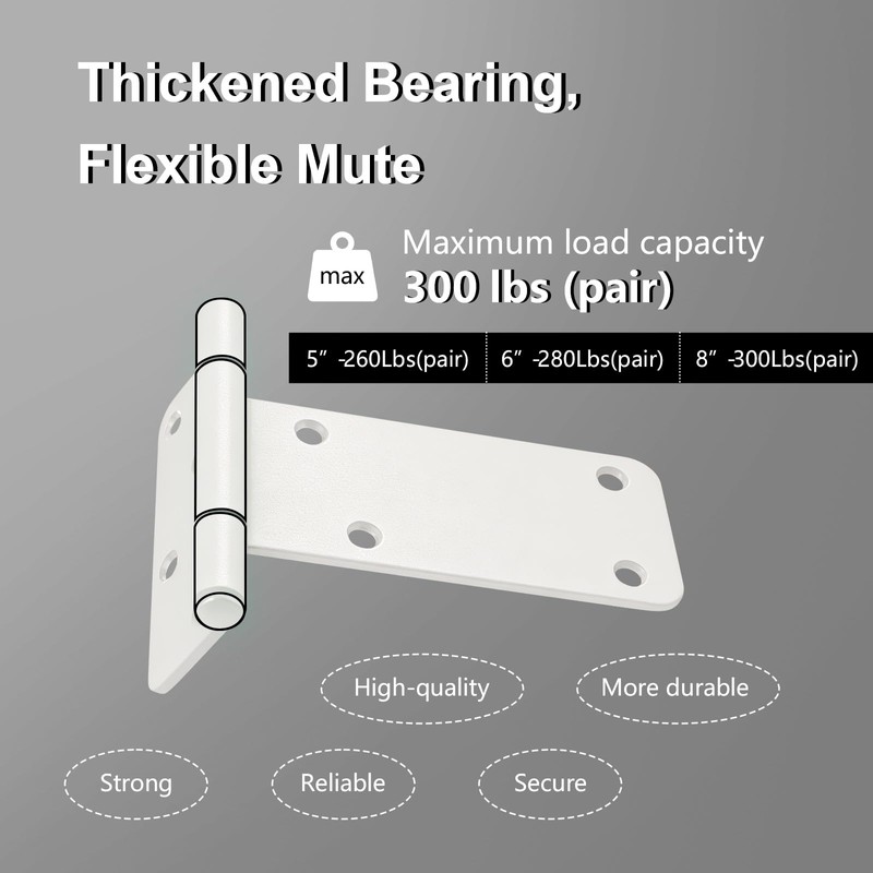 4 Pack 6" Door Hinges,280 Lbs Capacity Heavy Duty Gate