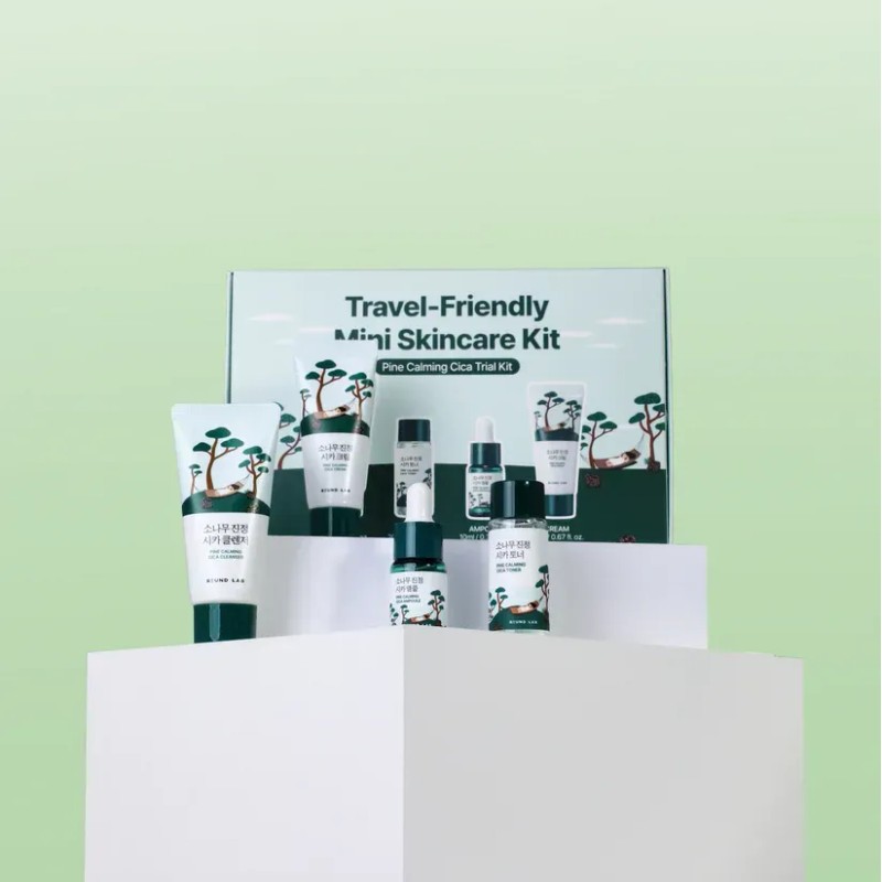 Round Lab Pine Calming Cica Trial Kit Mini Skincare Kit
