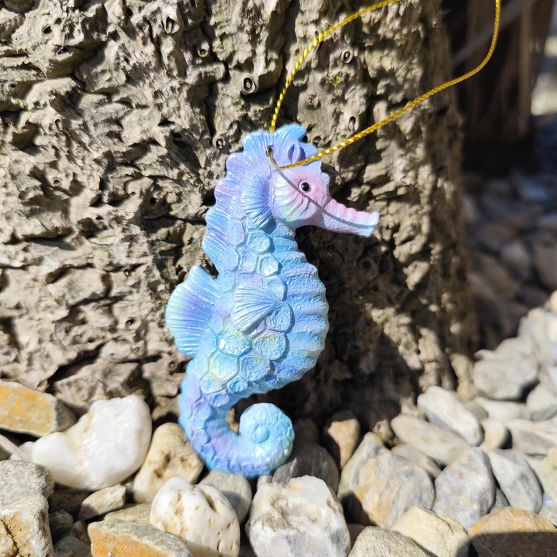 Vivid Arts - Seahorse Hanging Ornament - Indoor Outdoor (2,