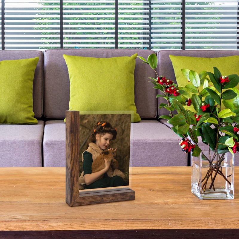Lavezee 5x7 Picture Frames Set of 2, Double Sided Frame